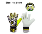 Youth Soccer Goalkeeper Gloves With Finger Protection And Dual Wrist Protection,Yellow, 9