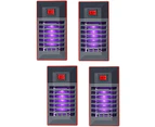 4 Pack Electric Bug Zapper, Plug In Mosquito Killer With Uv Led Night Light, Electronic Insect Fly Trap For Indoor Outdoor Use