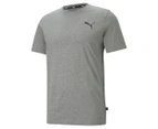 Puma Men's Essentials Small Logo Tee / T-Shirt / Tshirt - Medium Grey Heather