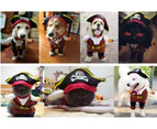 New Funny Pet Clothes Pirate Dog Cat Costume Suit Corsair Dressing Up Party Apparel Clothing For Cat Dog Plus Hat