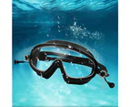 Swim Goggles With Ear Plugs, Anti Fog Uv Protection No Leaking ,Leak-Fool Goggles,Black