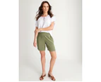 MILLERS - Womens Shorts -  Pull On Printed Rayon Shorts - Khaki