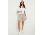 KATIES - Womens Shorts -  Cotton Canvas Shorts - Blush