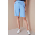 NONI B - Womens Shorts -  Linen Shorts - Placid Blue