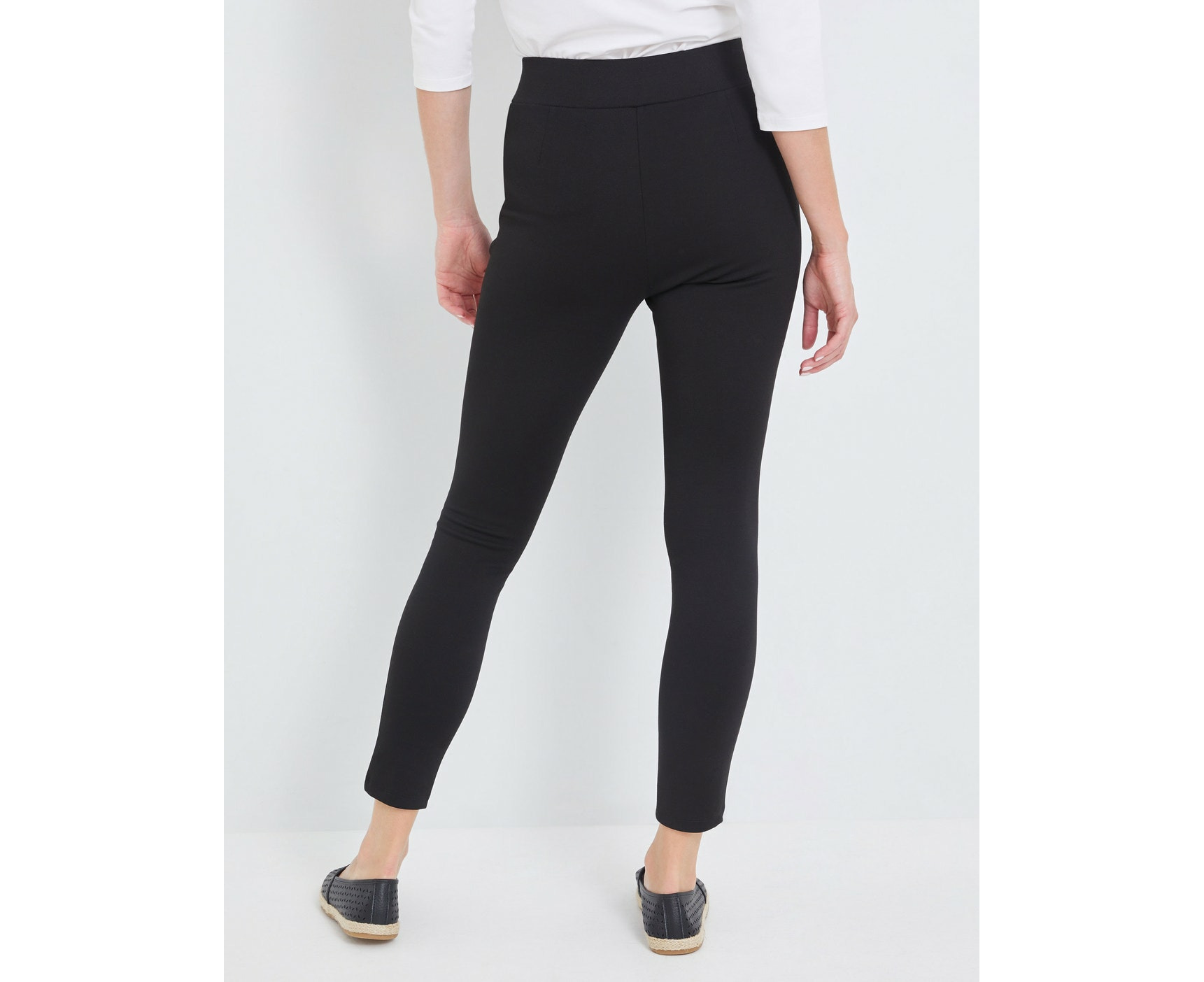 RIVERS - Womens Pants - Black Winter Ankle Length - Slim Leg Bengaline  Trousers - High Waist - Elastane - Tummy Trimmer - Work Clothes - Office  Wear - Black