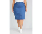 SARA - Plus Size - Womens Skirts -  Cargo Skirt - Navy
