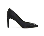 Womens Footwear Alan Pinkus Ruby Black Satin Pump