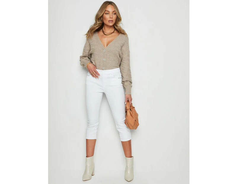 White jeggings pants & trousers for women casual and office wear.