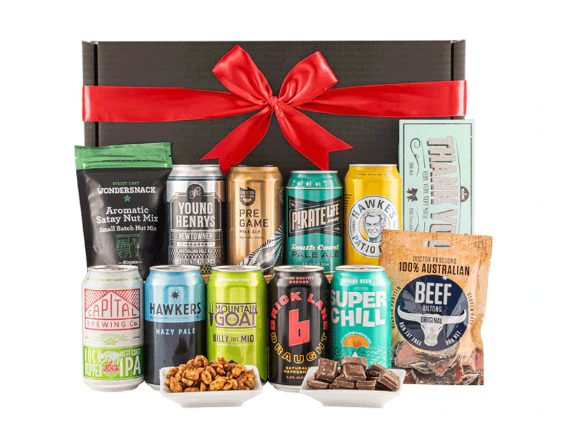 Beer Cartel Craft Beer 9 Cans with Snacks Refreshing Best Beer Thank You Gift Hamper