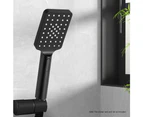 Handheld Shower Head 3.1'' High Pressure 3 Spray Modes Square Black