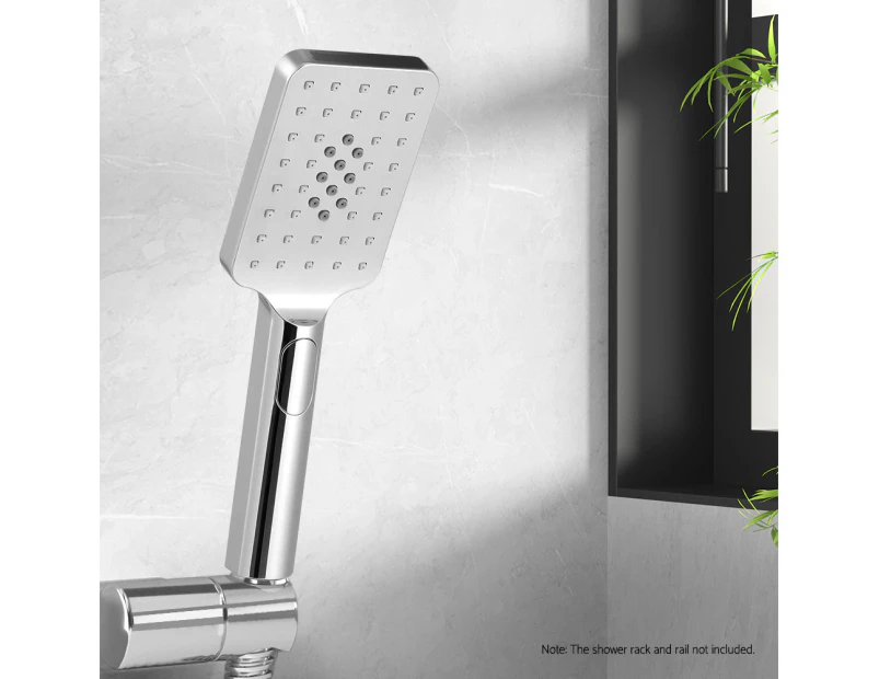 Handheld Shower Head 3.1'' High Pressure 3 Spray Modes Square Chrome