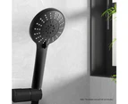 Handheld Shower Head 4.5" High Pressure 5 Modes Poweful Round Black