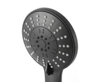 Handheld Shower Head 4.5" High Pressure 5 Modes Poweful Round Black