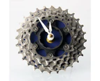 Handmade Clock - Blue Bicycle Cassette Gear Desk Clock Made from Recycled Parts