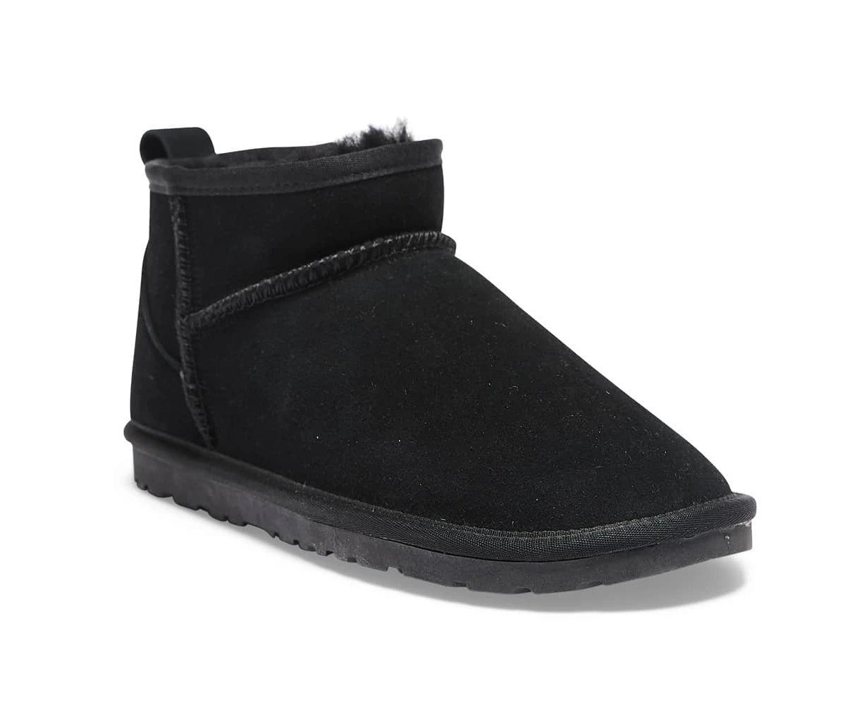 Womens Footwear Easy Steps Pillow Black Suede Boot