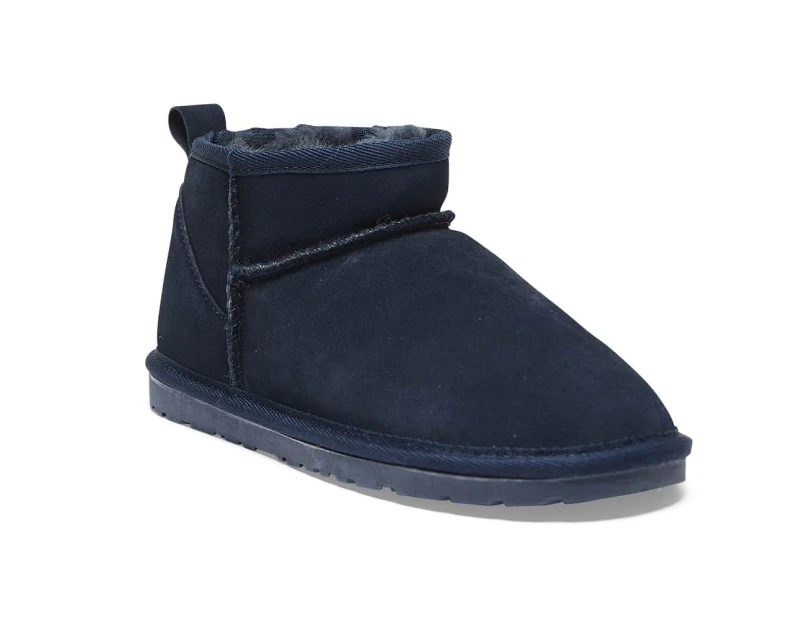 Womens Footwear Easy Steps Pillow Navy Suede Boot