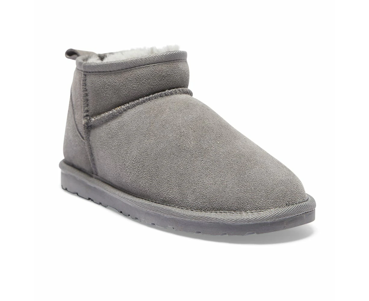 Womens Footwear Easy Steps Pillow Grey Suede Boot