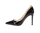 Womens Footwear Pink Inc Sierra Black Patent/Nude Pump