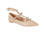 Womens Footwear Pink Inc Inez Nude Kid Flat