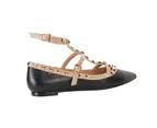 Womens Footwear Pink Inc Inez Black Kid/Nude Flat