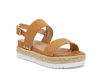 Womens Footwear Sandler Wave Camel Smooth Sandal