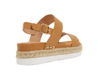 Womens Footwear Sandler Wave Camel Smooth Sandal