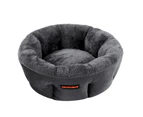 2 x LUX PLUSH SNUGGLER PET BED DARK GREY Dog Cat Warm Cosy Super Soft Walled Bed One Size fits Most crates heavy duty
