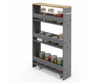Rolling Kitchen Slim Storage Cart Mobile Shelving Organizer w/ Handle