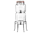 Kilner Stackable 2L/3L Drinks Dispenser Water/Beverage Drink Jar w/ Stand Clear