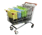 4pc Karlstert Sort & Carry Food Shopping Carrier Grocery Bags for Trolley/Cart