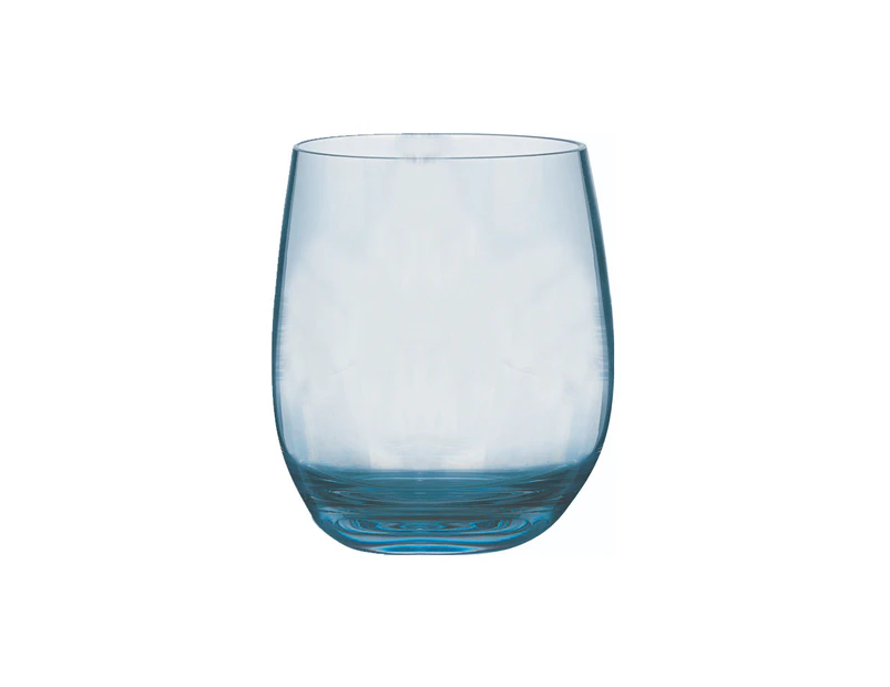 Serroni 370ml Plastic Stemless Glass Tumbler Drinks/Juice Glassware Blue