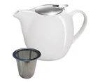 Avanti Camelia White Ceramic Teapot/Stainless Steel Infuser/Dishwasher/750ml
