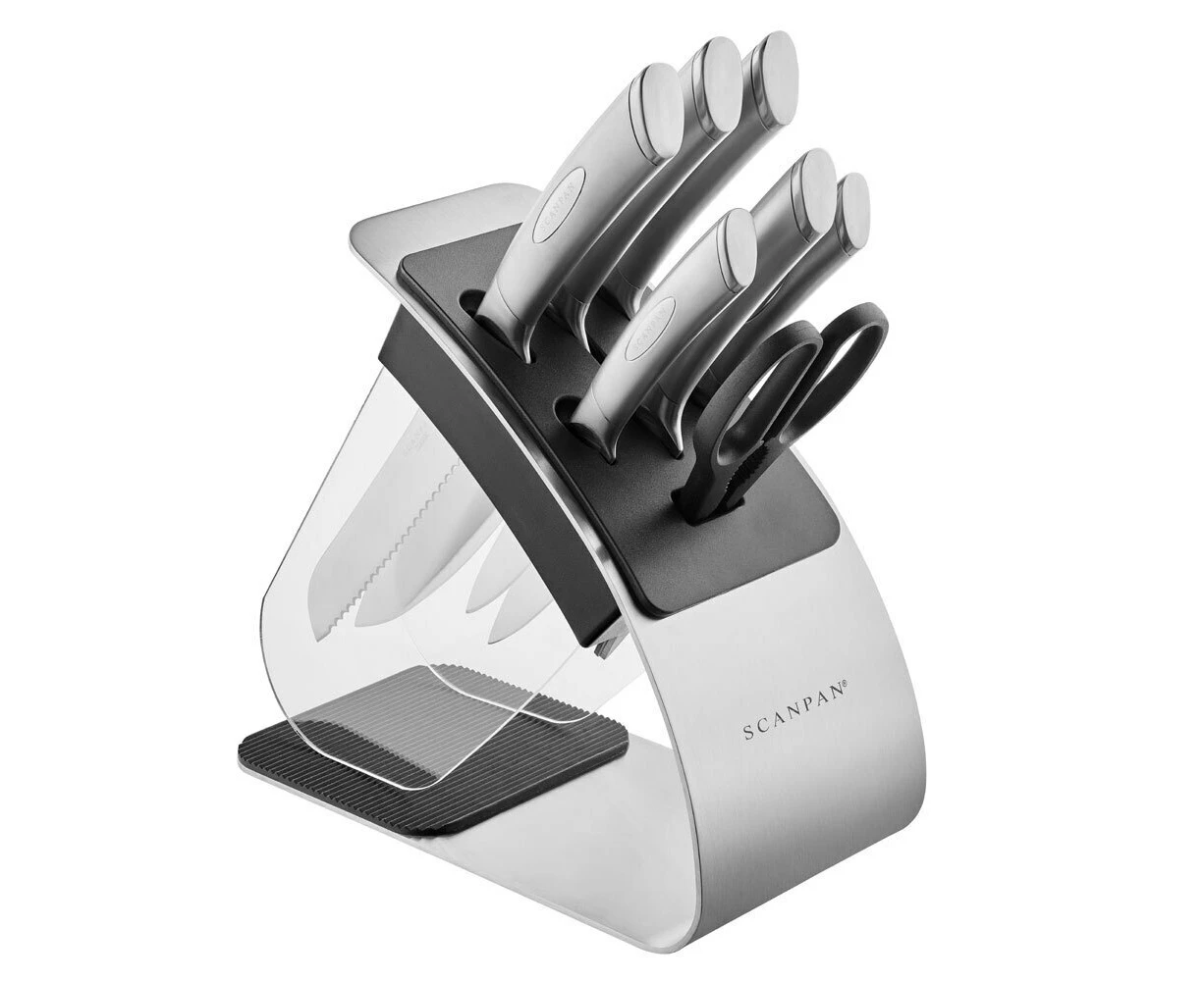 Scanpan Classic Steel 7 Piece Step Knife Block Set - Chef Shop