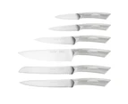 7pc Scanpan Steel Step Knives Block Set w/Pairing/Chef/Bread/Utility/Carving