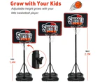 Advwin Adjustable 1.6-2.2M Portable Basketball Hoop Stand Backboard Net Ring