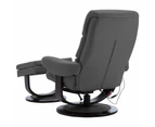 vidaXL Massage Reclining Chair Anthracite Faux Leather and Bentwood