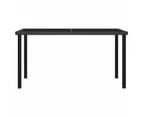 vidaXL Garden Dining Table Black 140x70x73 cm Poly Rattan