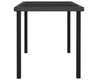 vidaXL Garden Dining Table Black 140x70x73 cm Poly Rattan