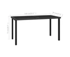 vidaXL Garden Dining Table Black 140x70x73 cm Poly Rattan