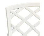 vidaXL Garden Chairs 2 pcs Cast Aluminium White