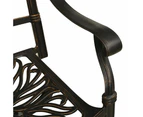 Swivel Garden Chairs 2 Pcs Cast Aluminium - Bronze