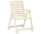 vidaXL Garden Chairs 4 pcs Plastic White