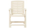 vidaXL Garden Chairs 4 pcs Plastic White