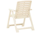 vidaXL Garden Chairs 4 pcs Plastic White