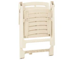 vidaXL Garden Chairs 4 pcs Plastic White