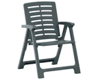 vidaXL Garden Chairs 2 pcs Plastic Green