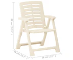 vidaXL Garden Chairs 4 pcs Plastic White