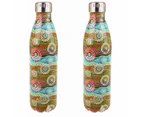 2x Oasis 500ml Double Wall Insulated Drink Water Bottle Vacuum Flask Dreamtime