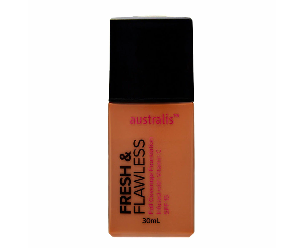 Australis Fresh & Flawless Full Coverage Foundation 30ml Deep Tan