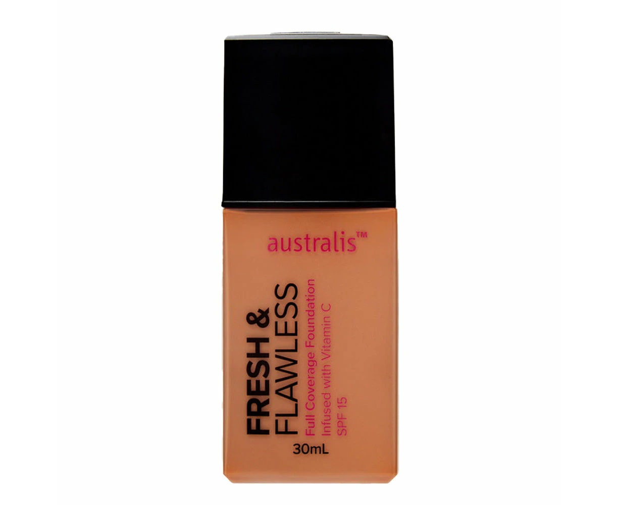 Australis Fresh & Flawless Full Coverage Foundation 30ml Toffee